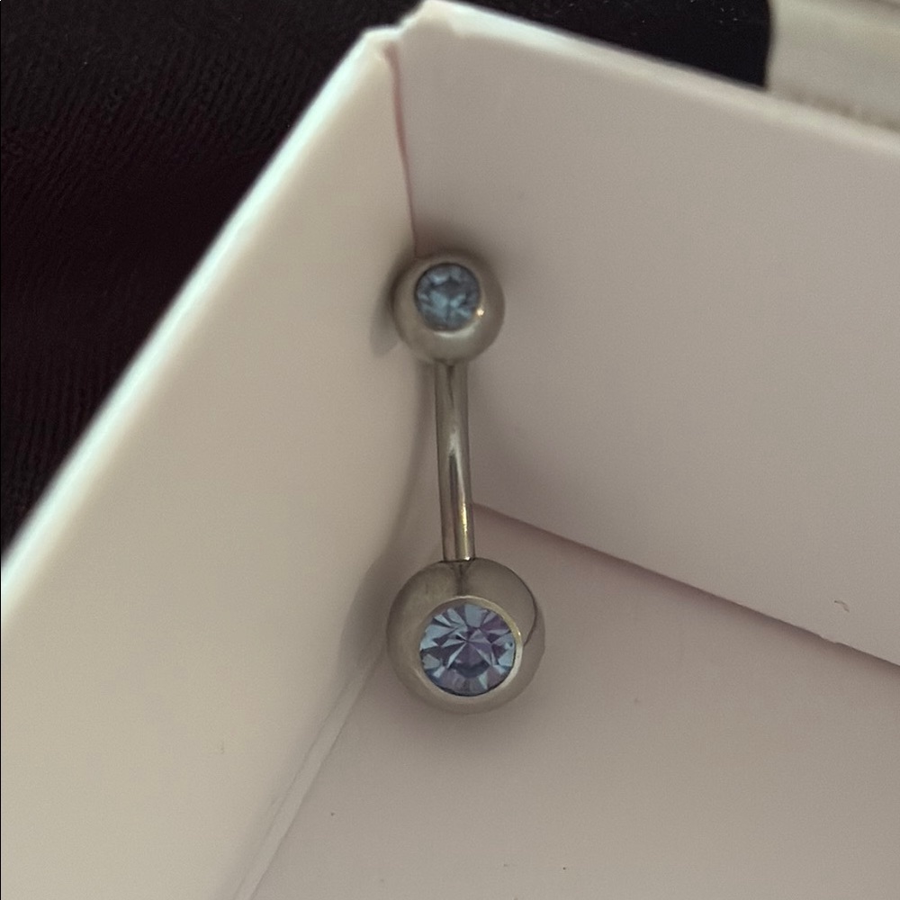Brand New Claire’s Blue Stone Belly Ring Surgical Steel
